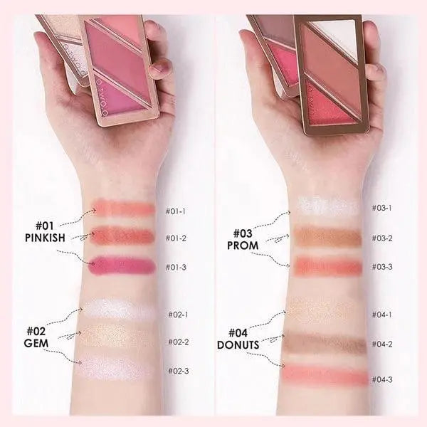 O.TWO.O 3 IN 1 Sweet Heart Girl Palette - Otwoocosmetics