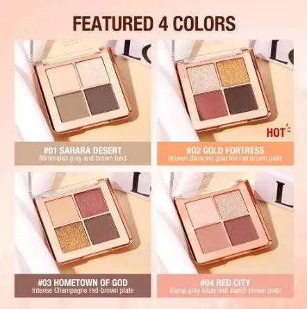 O.TWO.O 4pcs Eyeshadow Palette - Otwoocosmetics
