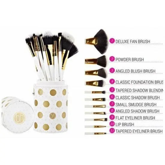 BH Cosmetics White Dot - 11 Pieces Brush Set - Otwoocosmetics