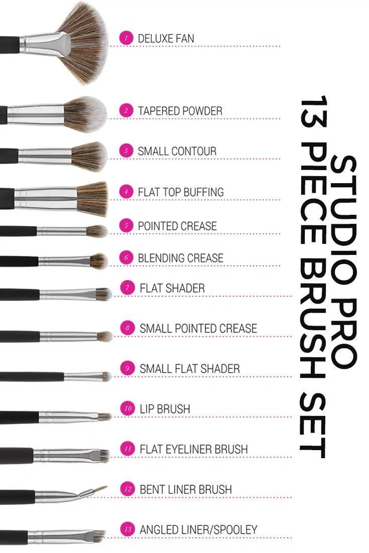 studio pro 13pice brush set - Otwoocosmetics