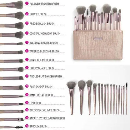 BH Cosmetics Lavish Elegance 15 Piece Brush Set With Cosmetic Bag - Otwoocosmetics